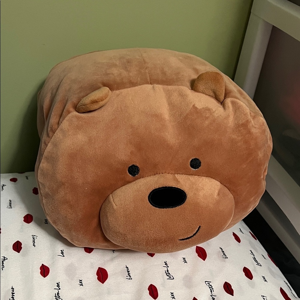 Cute Brown Bear Plush Hand Pillow